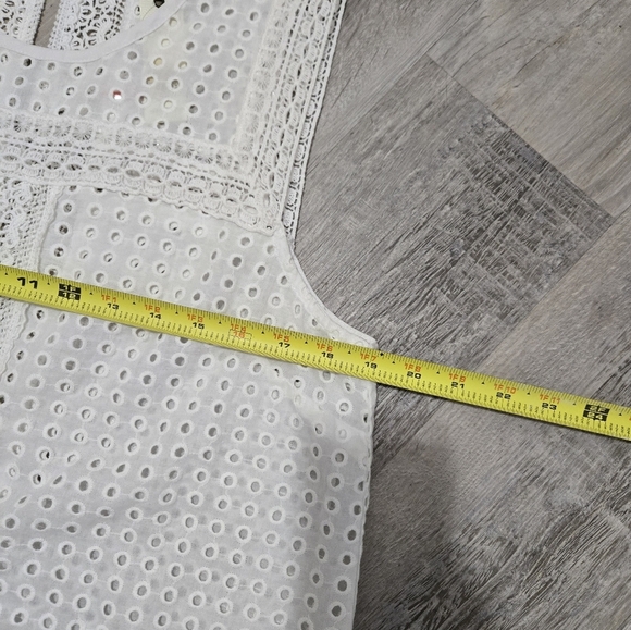 NEW Laffaire Crocheted Tank Top Women's Size Large White Cotton - Picture 14 of 15